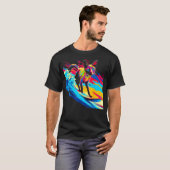 T-shirt Siamese Cat Surf (Devant entier)