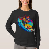 T-shirt Siamese Cat Surf (Devant)