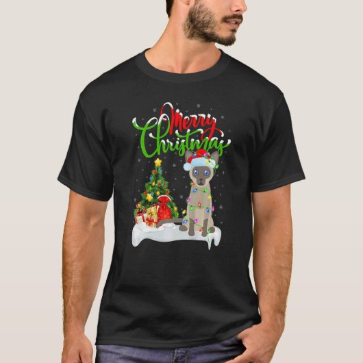 T-shirt Siamese Cat Xmas Decorations Siamese Cat Christma (Devant)