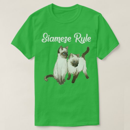 T-shirt Siamese Chat Cadeau Siamese Règle Siamese Kittens (Design devant)