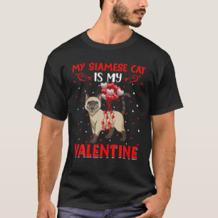 T-shirt Siamese Chat Est Mon Coeur Valentin Amour Chat Sia