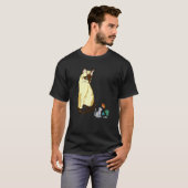 T-shirt Siamese Chat Siamese Kitty Tournesol Fragrance (Devant entier)