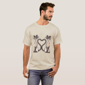 T-shirt Siamese Chats Heart (Devant entier)