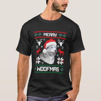 T-shirt Siberian Husky Merry Woofmas For
