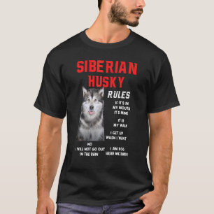 T-shirt Siberian Husky Règles Am Fun Chien Propriétaire An