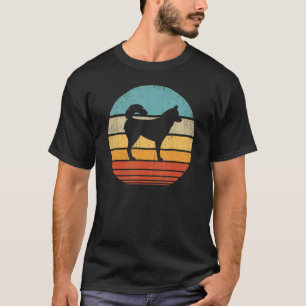 T-shirt Siberian Husky Rétro Vintage 60s 70s Coucher de so