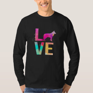 T-shirt Sibérie colorée Husky Chien Maman Sibérie Husky
