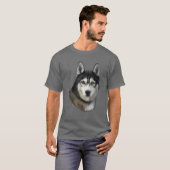 T-shirt Sibérie Husky Chien Maman Papa Tee Husky Apparel A (Devant entier)