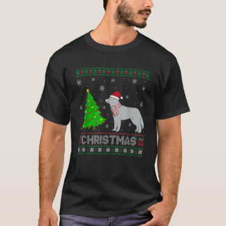 T-shirt Sibérie Husky Chien Xmas Arbre Éclairage Noël laid