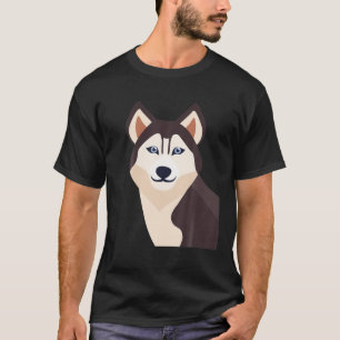 T-shirt Sibérie Husky Chiot Caricature Art Cute Animal Chi