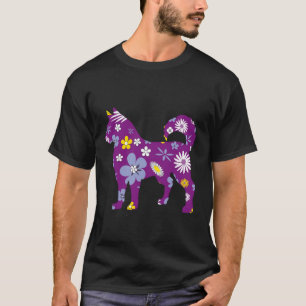 T-shirt Sibérie Husky Dog Flowers Motif Drôle Idée Pour