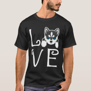 T-shirt Sibérie Husky Love Chien Propriétaire Husky Puppy