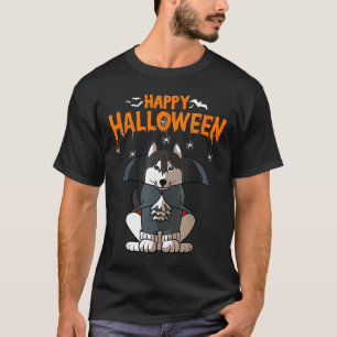 T-shirt Sibérie Husky Maman Drôle Chien Halloween Vampire