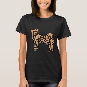 T-shirt Sibérie Husky Mandala Cute Dog Art Chien Brown Chi