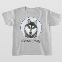 Sibérie Husky (noir et blanc) Peinture Chien Art
