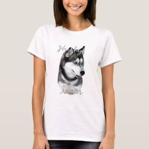 T-shirt Sibérie Husky (noir) Maman 2