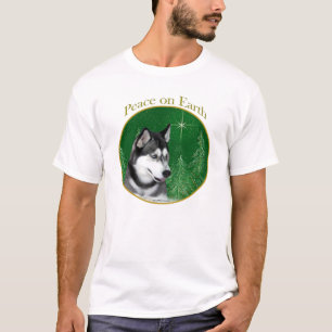 T-shirt Sibérie Husky (noir) Paix