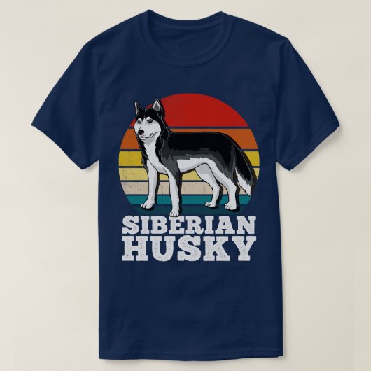 T-shirt Sibérie Husky Retro (Design devant)