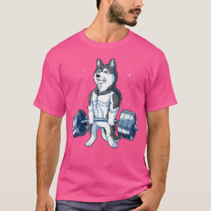 T-shirt Sibérie Husky Weighlifting Funny Deadlifts Hommes 