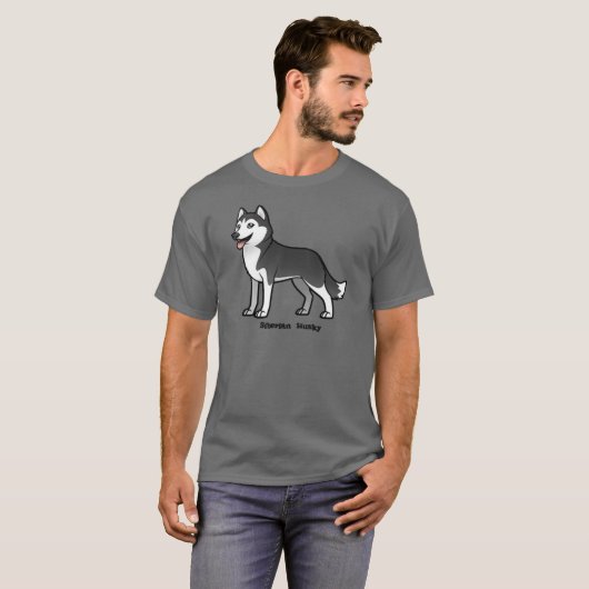 T-shirt Sibérien Husky (Devant entier)