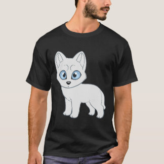 T-shirt Sibérien Husky Blanc