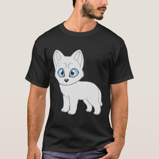 T-shirt Sibérien Husky Blanc (Devant)