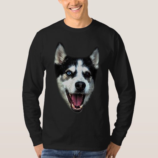 T-shirt Sibérien Husky Face (Devant)