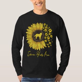 T-shirt Sibérien Husky Maman Tournesol Chien Sibérien Husk