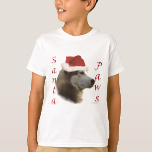 T-shirt Sibérien Husky Père Noël Paws