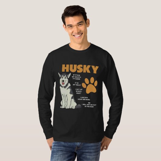 T-shirt Sibérien Husky règles Chien Huskies Funny Husk (Devant entier)