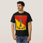 T-shirt Sicile / Crucifix sicilien et drapeau (Devant entier)