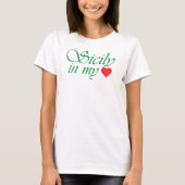 T-shirt Sicile dans mon cœur (Devant)