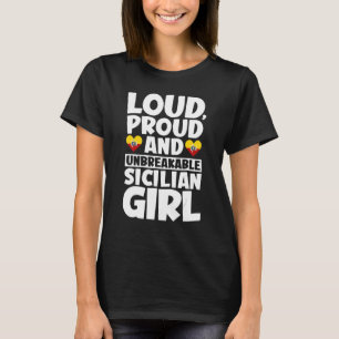 T-shirt Sicile Drapeau Fiers Siciliens Hommes & Femmes