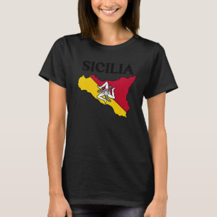 T-shirt Sicile Drapeau Sicile Palerme Italie 10