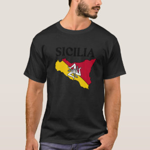 T-shirt Sicile Drapeau Sicile Palerme Italie 10