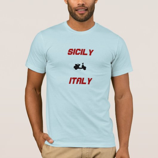 T-shirt Sicile, Italie Scooter (Devant)