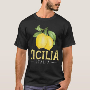 T-shirt Sicilia Italie Citrons Italiens Fiers rétro sicili