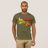 T-shirt Sicilia Sicilienne Trinacria (Devant entier)