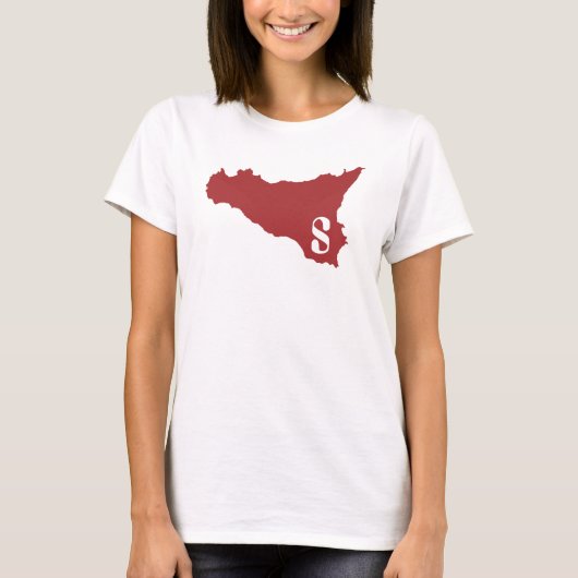 T-shirt Sicilia W rouge foncé (Devant)