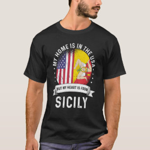 T-shirt Sicilienne Patriot Américain Gros Fier Accueil USA
