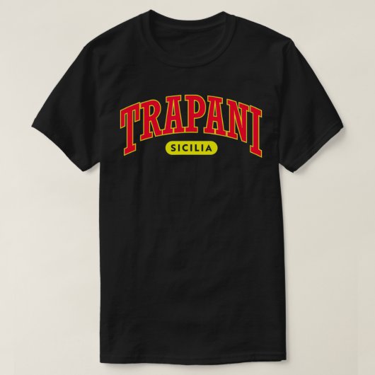 T-shirt Sicilienne Pride Université Style Trapani (Design devant)
