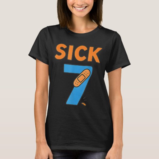 T-shirt Sick Seven Meme Tee Six Seven Fun Wordplay  (Devant)
