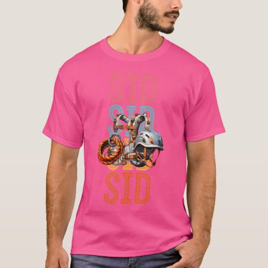 T-shirt Sid Custom Passionné d'escalade de roche (Devant)