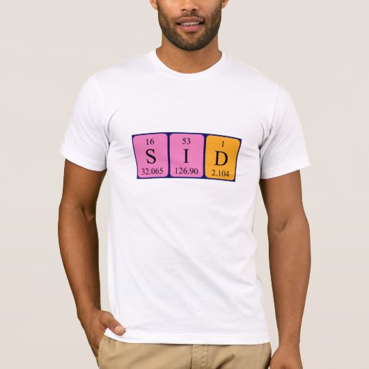 T-shirt Sid nom de table périodique chemise (Devant)