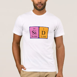 T-shirt Sid nom de table périodique chemise