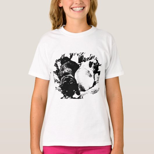 T-shirt Side-by-Side Pugs at Rest (Devant)