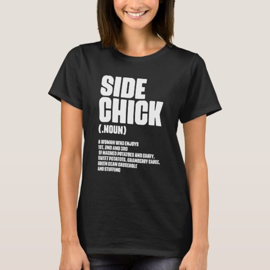T-shirt Side Chick Definition For Food  Wife Girlfriend (Devant)