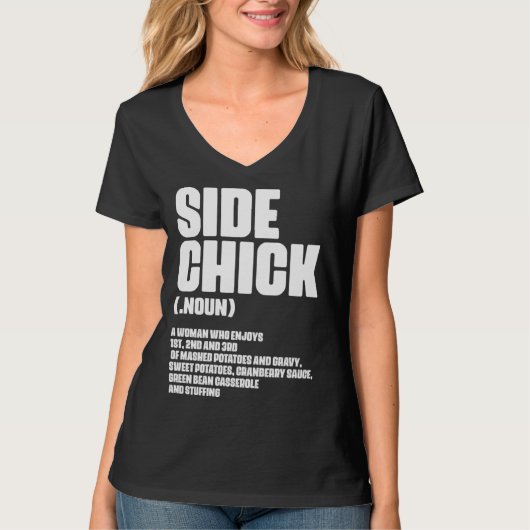 T-shirt Side Chick Definition For Food Wife Girlfriend (Devant)