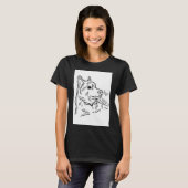 T-shirt Side Husky Illustration Animal Art Long (Devant entier)