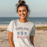 T-shirt Sideline personnalisée Social Club Sports Maman<br><div class="desc">Sideline personnalisée Social Club Fier Sport Maman ou Girlfriend T-shirt</div>